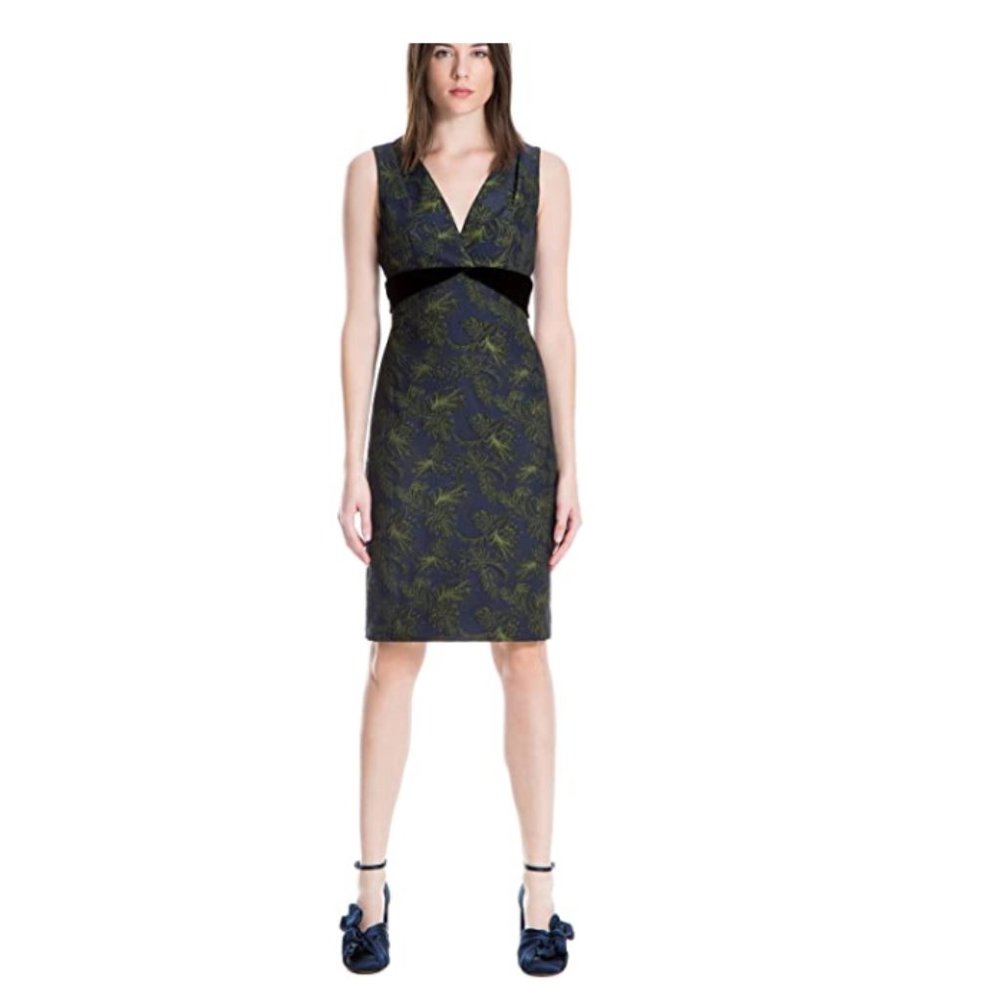 MAXSTUDIO Women's Pencil Dress Floral Print Jacquard  Size: XL